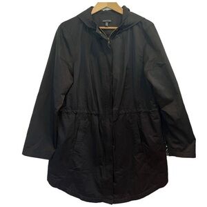 Eileen Fisher Black Lined Hooded Women's Jacket